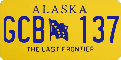 AK license plate GCB137