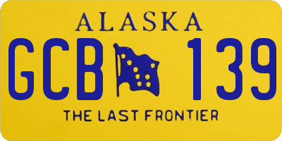 AK license plate GCB139