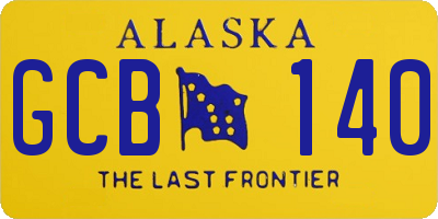 AK license plate GCB140