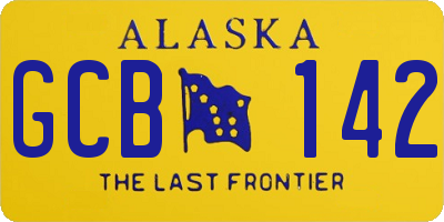 AK license plate GCB142