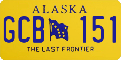 AK license plate GCB151