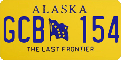 AK license plate GCB154