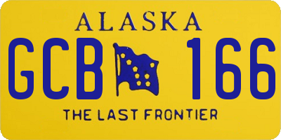 AK license plate GCB166
