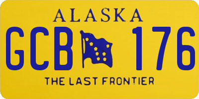 AK license plate GCB176