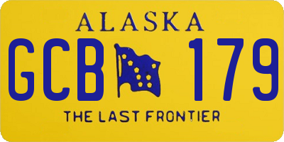AK license plate GCB179