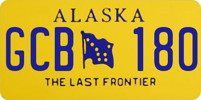 AK license plate GCB180