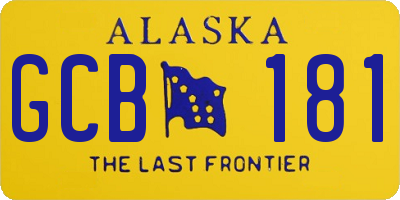 AK license plate GCB181