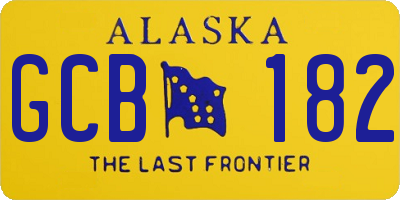 AK license plate GCB182