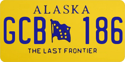 AK license plate GCB186