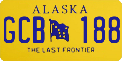 AK license plate GCB188
