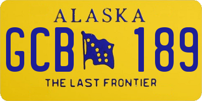 AK license plate GCB189