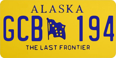 AK license plate GCB194
