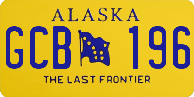 AK license plate GCB196