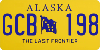 AK license plate GCB198