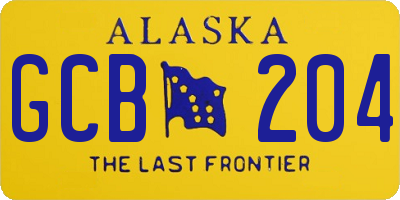 AK license plate GCB204