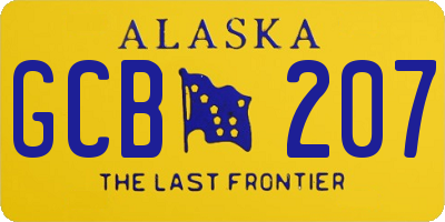 AK license plate GCB207