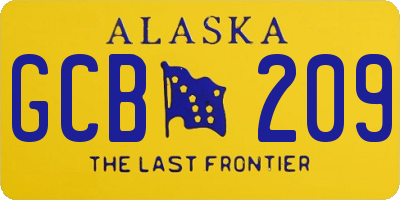 AK license plate GCB209