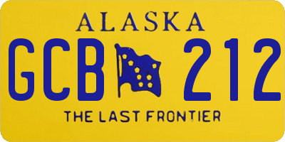 AK license plate GCB212