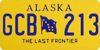 AK license plate GCB213