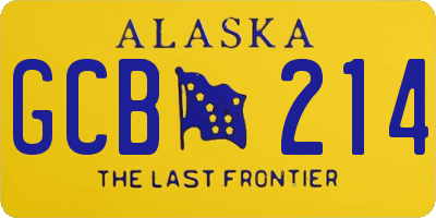 AK license plate GCB214