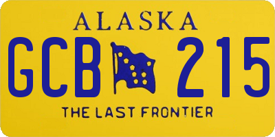 AK license plate GCB215