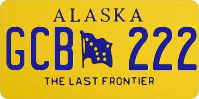 AK license plate GCB222