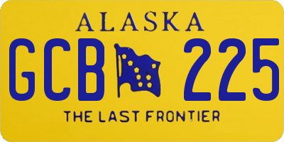 AK license plate GCB225