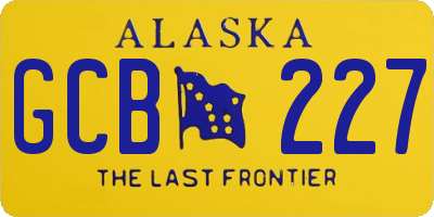 AK license plate GCB227