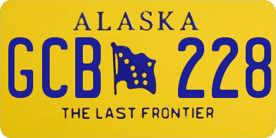 AK license plate GCB228