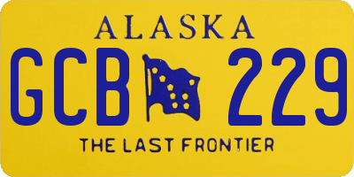 AK license plate GCB229