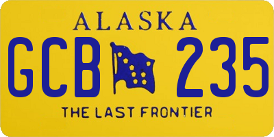 AK license plate GCB235