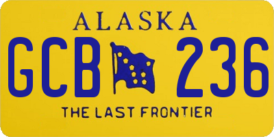 AK license plate GCB236