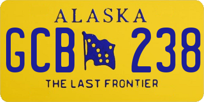 AK license plate GCB238