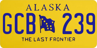 AK license plate GCB239