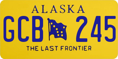 AK license plate GCB245