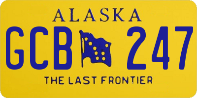 AK license plate GCB247