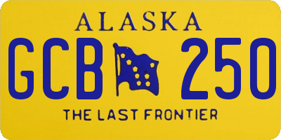 AK license plate GCB250