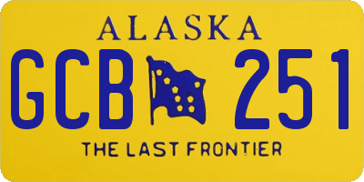 AK license plate GCB251