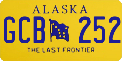 AK license plate GCB252