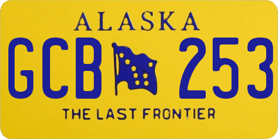 AK license plate GCB253