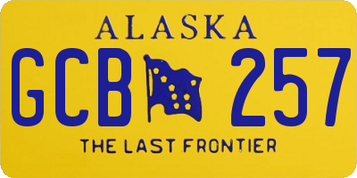 AK license plate GCB257