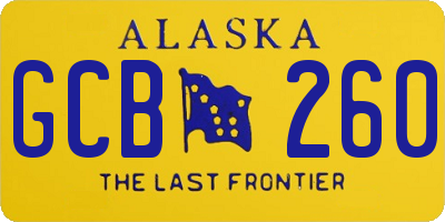 AK license plate GCB260