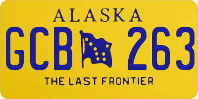 AK license plate GCB263