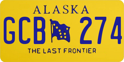 AK license plate GCB274
