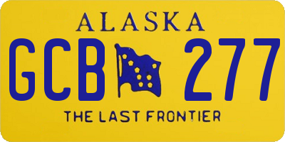 AK license plate GCB277