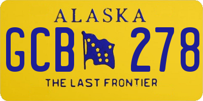 AK license plate GCB278