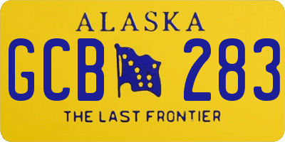 AK license plate GCB283