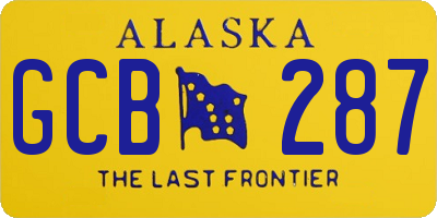 AK license plate GCB287
