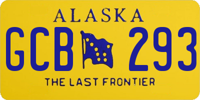 AK license plate GCB293