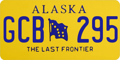 AK license plate GCB295